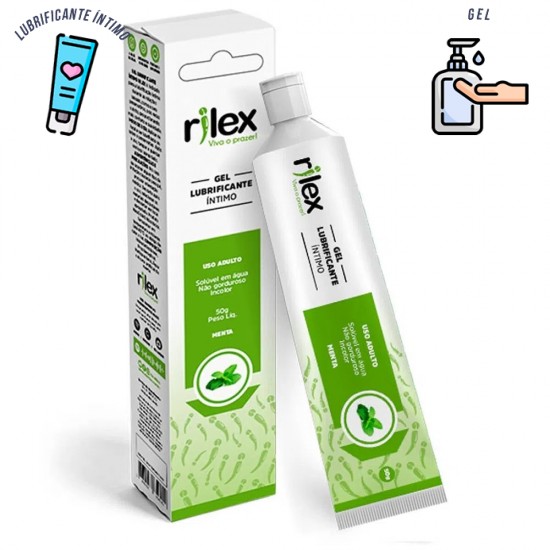 Lubrificante íntimo gel sabor menta Rilex 50 gramas